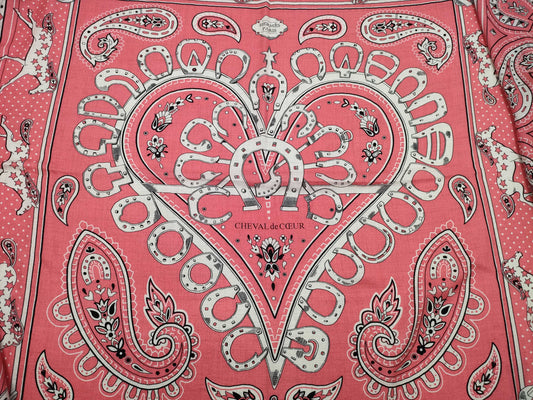 HERMES Carrageen 140 Cheval de Coeur Scarf