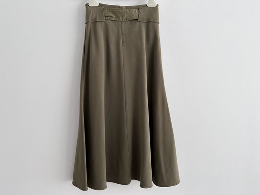 CELINE Phoebe Celine Flared Skirt with Belt 34 Size Phoebe Philo Skirt