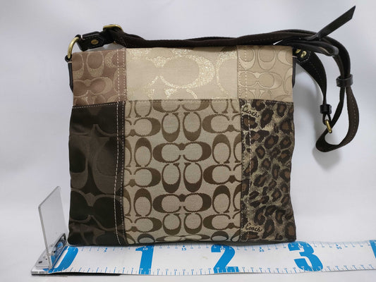 COACH beige shoulder bag