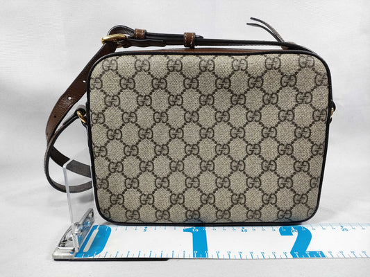 GUCCI GG Supreme GUCCI Horsebit GG Supreme Shoulder Shoulder Bag