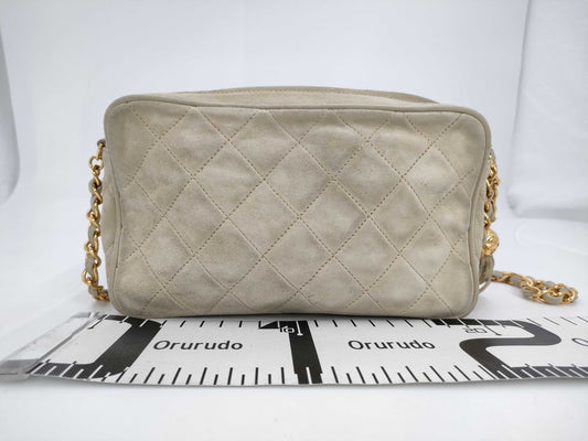 CHANEL Fringe Shoulder Bag Beige Bag