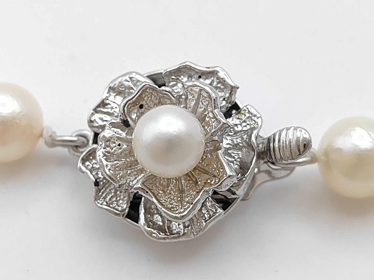 Long Pearl Diameter Approx. 6.4-6.9mm SV 72.5g Necklace