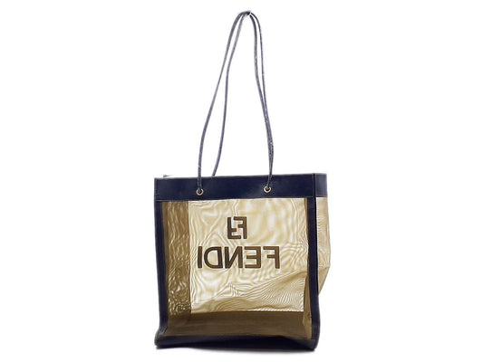 FENDI Logo Mesh Tote Tote Bag