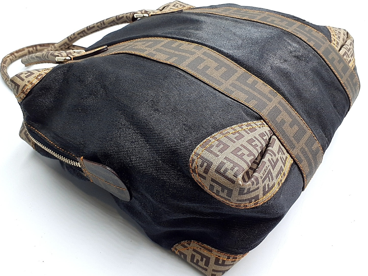 FENDI Zucca Zucchino Leather Tote Tote Bag