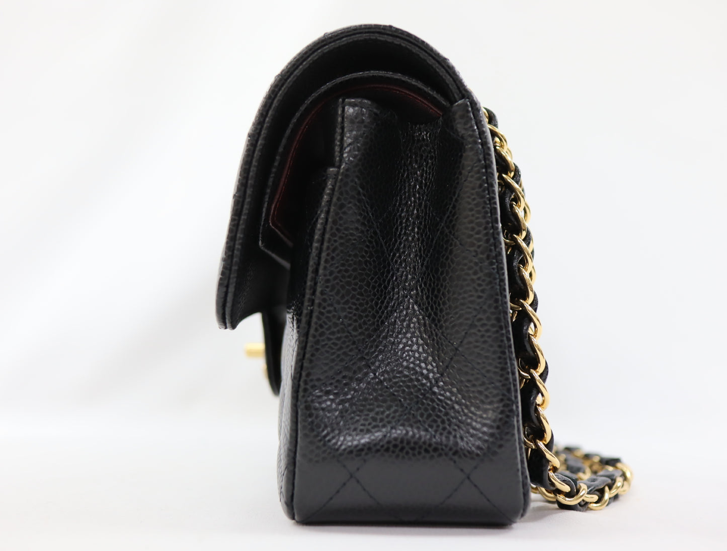 CHANEL CHANEL Matlasse 23 Small Caviar Skin Double Flap Black Series 29 Gold Fittings A01113 Shoulder Bag