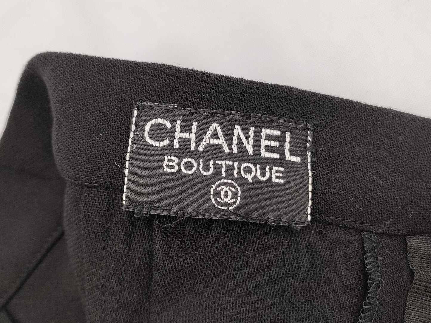 CHANEL CHANEL Pleated Skirt Black Skirt