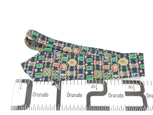 CHANEL CHANEL Tie Chain Print Navy Other Accessories