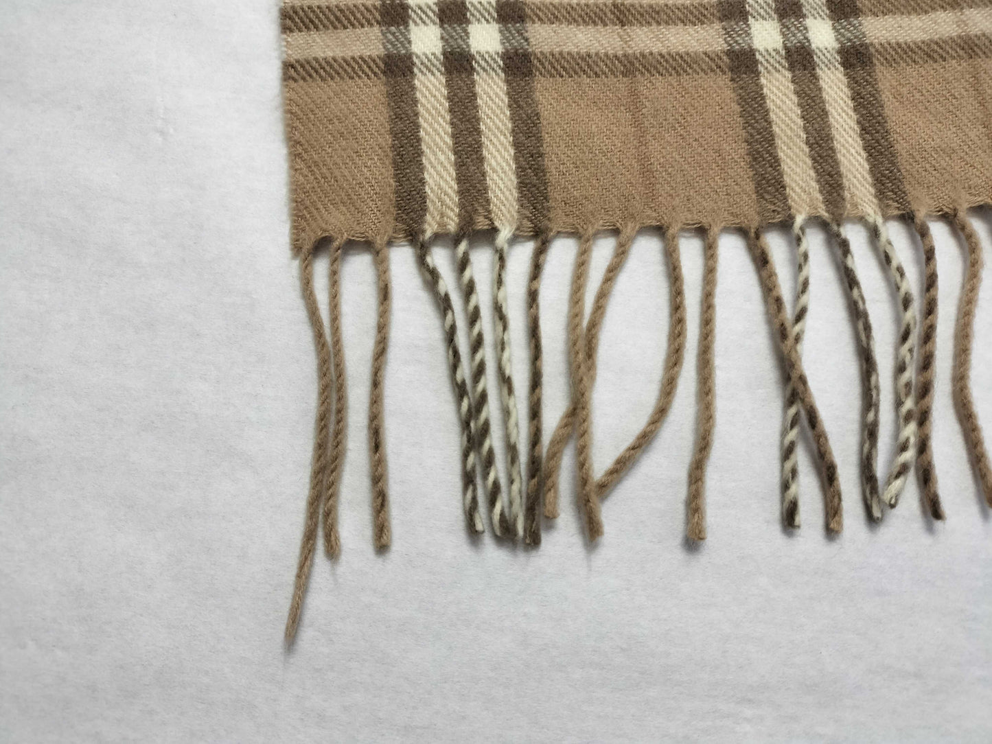 BURBERRY BURBERRY Novacheck 100% Cashmere Muffler Light Beige Muffler