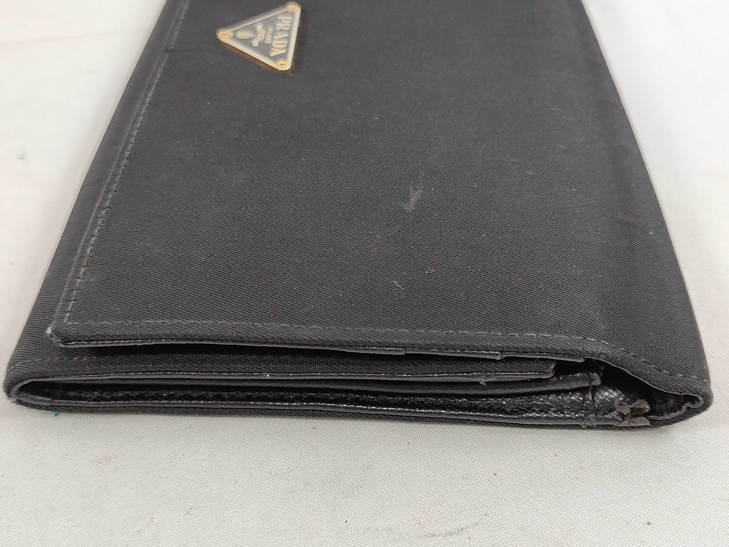 PRADA Nylon Tesuto NERO Long Wallet Wallet