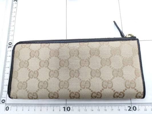 GUCCI Gucci GG Canvas Long Wallet Wallet