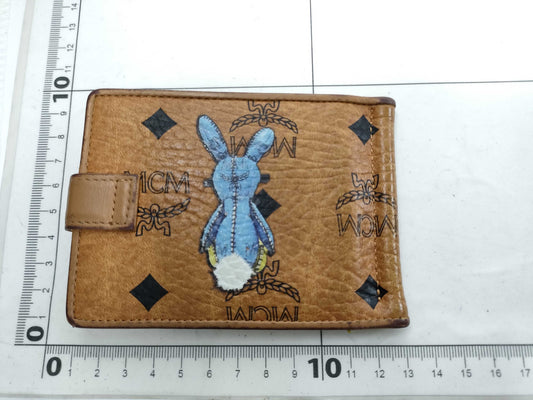 MCM MCM Folding Wallet with Money Clip Card Case, Pass Case, Business Card Holder