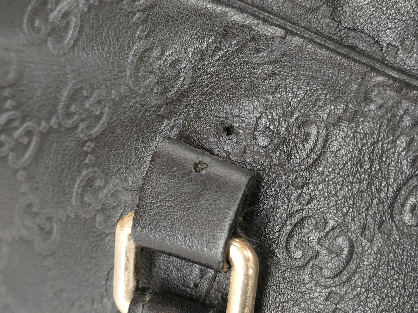 GUCCI Gucci Sima GUCCI Gucci Sima Briefcase Leather Black Business Bag