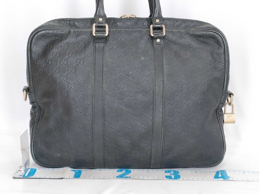 GUCCI Gucci Sima GUCCI Gucci Sima Briefcase Leather Black Business Bag