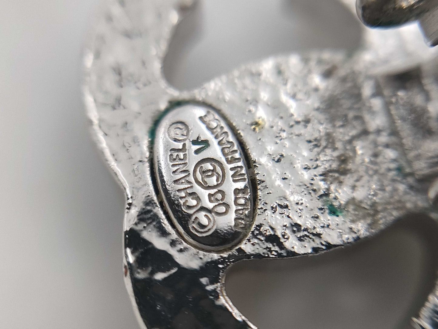 CHANEL CHANEL Cocomark Pearl Earrings Silver Earrings