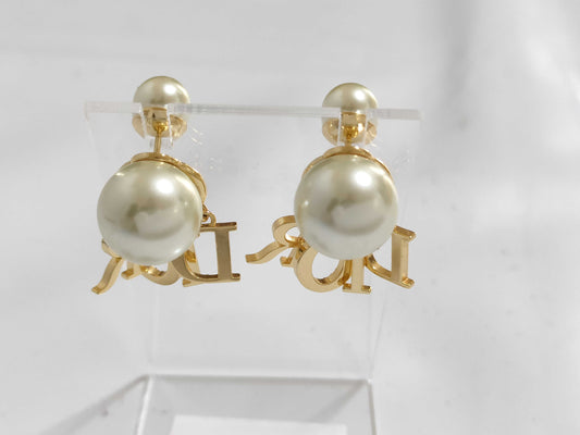 Dior Dior Tribal Pearl Earrings Gold Earrings