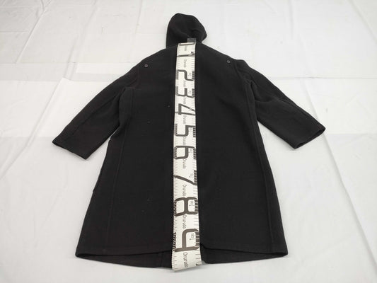 HERMES Coat Wool Black 42 Coat