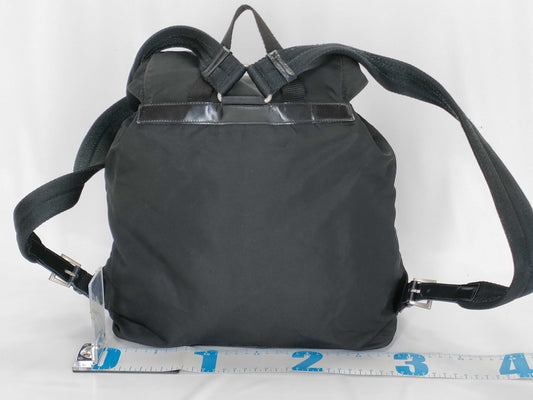PRADA Nylon PRADA Nylon Rucksack Black Front Double Pocket W29cm Rucksack