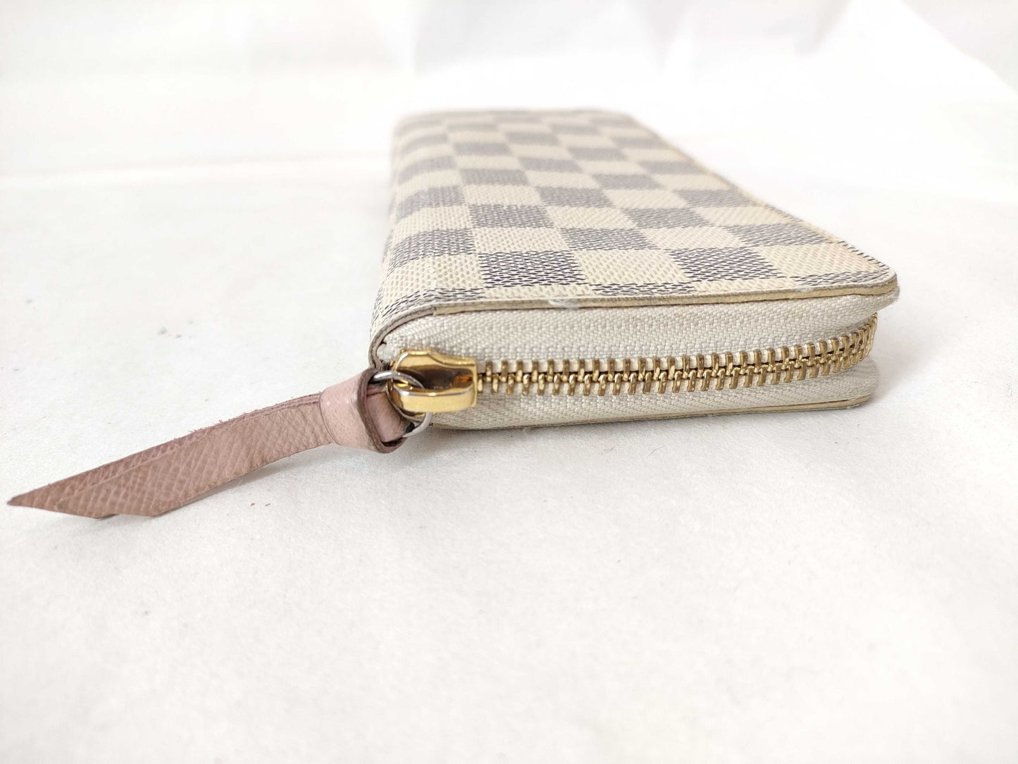 LOUIS VUITTON Damier Azure LV Damieres Portefeuille Clemence Long Wallet N61264 Rose Ballerine Wallet