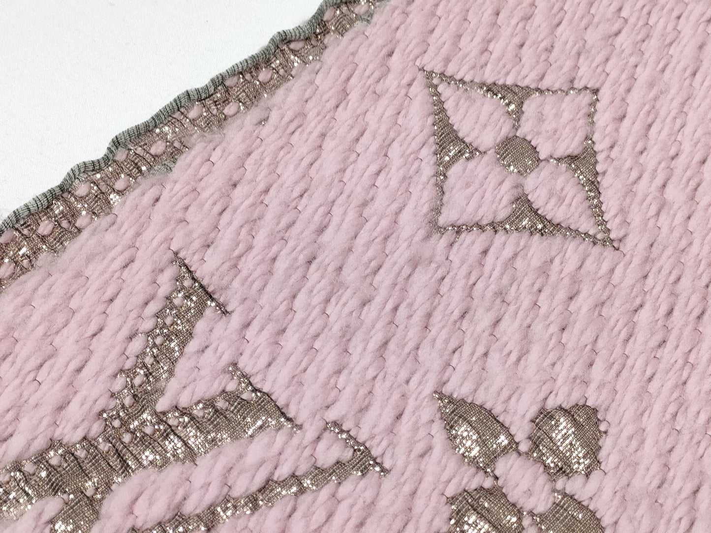 LOUIS VUITTON Monogram Echarp Logomania Shine M70466 Pink GM1129 Muffler