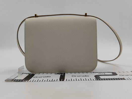 HERMES Constance Mini Epson Cre Rose Gold Hardware K-Engraved Shoulder Bag