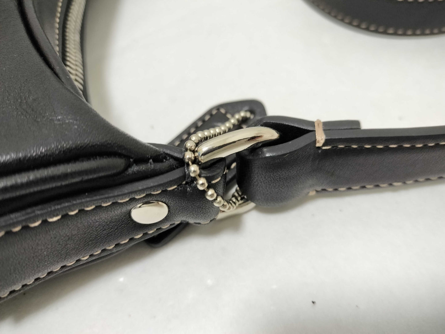 COACH Coach Bag Mini Hand Leather Black 7593 Shoulder Bag