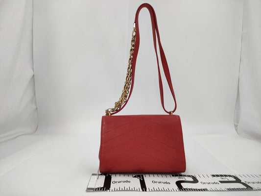 CHANEL V-Stitch Cocomark Chain Red Shoulder Bag