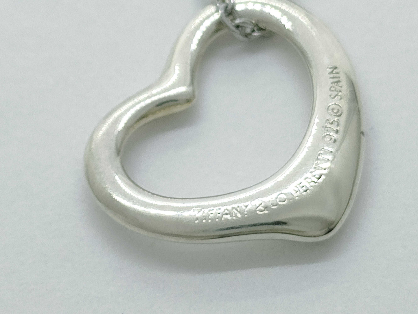 Tiffany & Co. Open Heart Necklace, 925, 2.3g