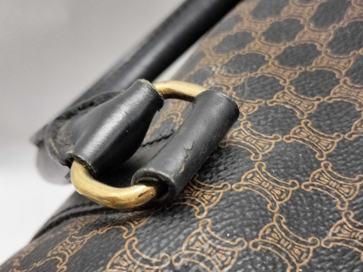 CELINE Black Macadam Boston Bag Boston Bag