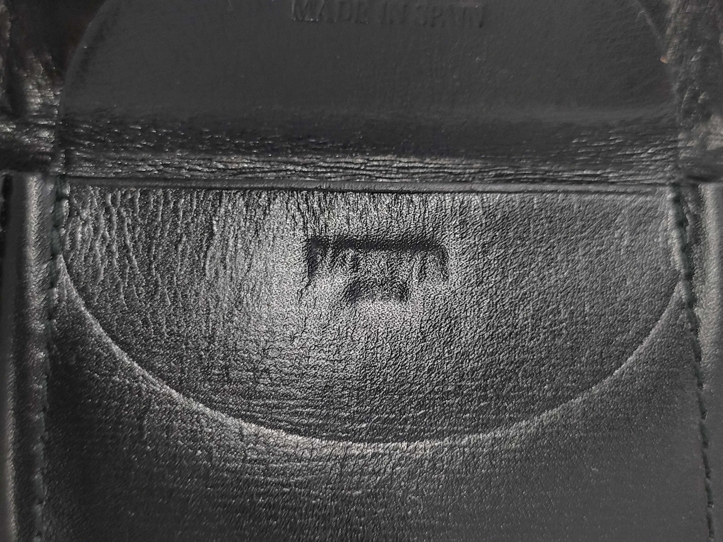 LOEWE Coin Case Hoof Half Moon Coin Purse Black Coin Case