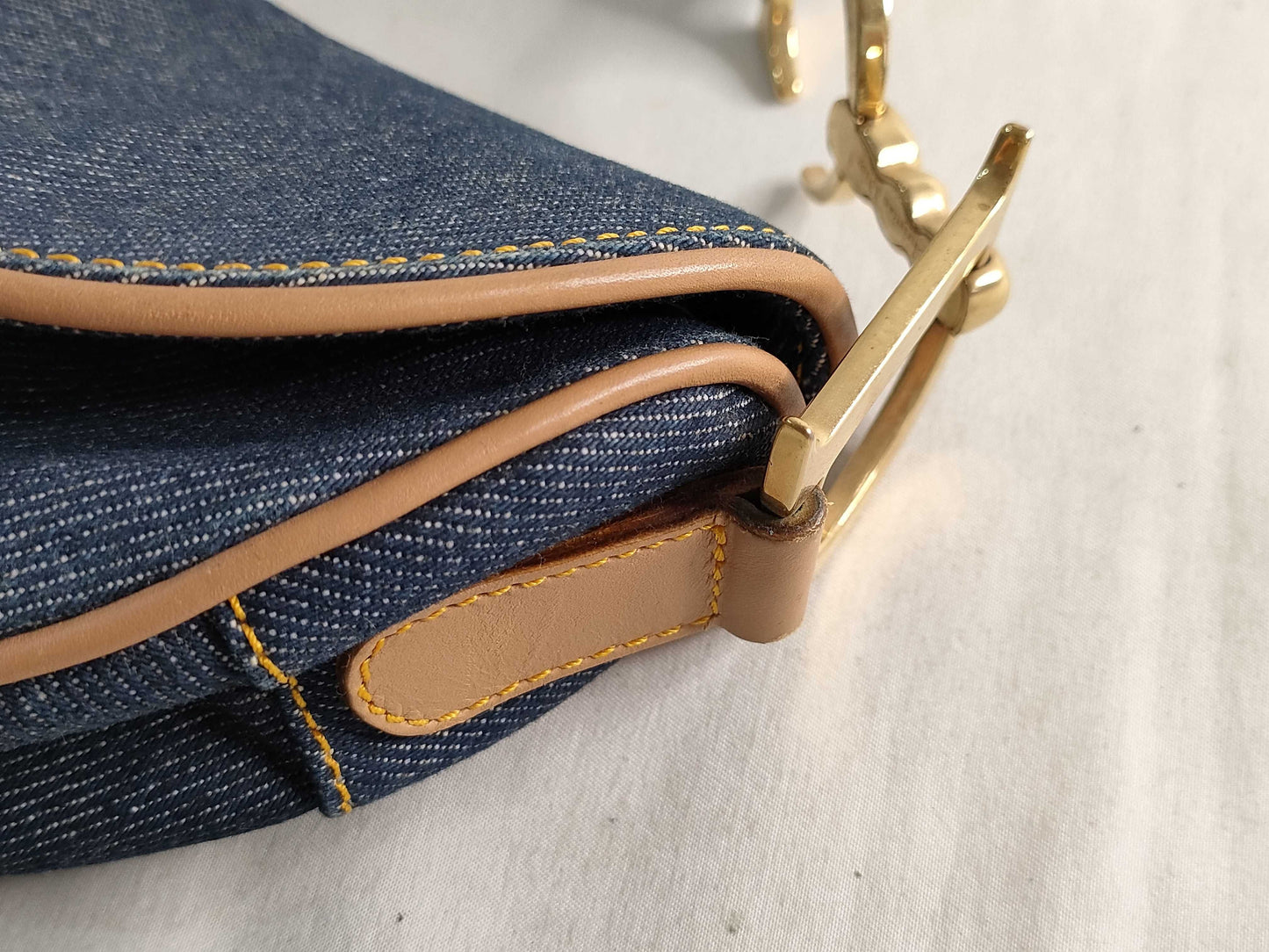 Dior Denim Saddlebag Handbag