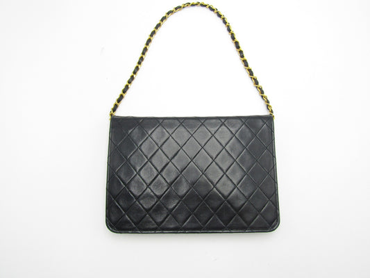 CHANEL Matlasse Pushlock Chain Shoulder Black/G Fittings A03569 Lambskin Shoulder Bag