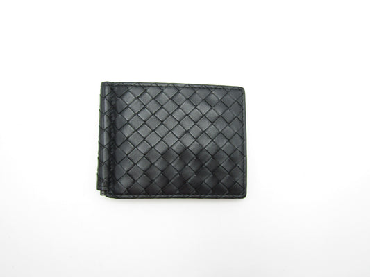 BOTTEGA VENETA Intrecciato Money Clip Black 592626 V3US1 8803 Wallet