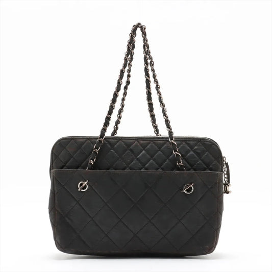 CHANEL Matrasse Leather Chain Shoulder Bag 14th Series Tote Bag with Bag, Sticker and Card