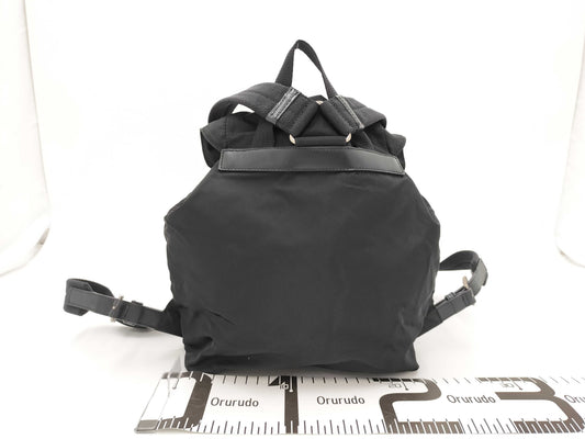 PRADA Triangle Logo Backpack Black Rucksack
