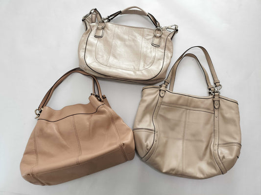 COACH Leather Tote Bag 3-Piece Set Tote Bag