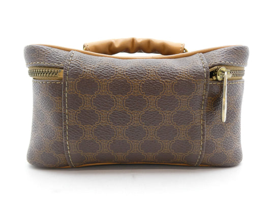 CELINE Macadam Pattern Brazon PVC Leather Vanity Bag