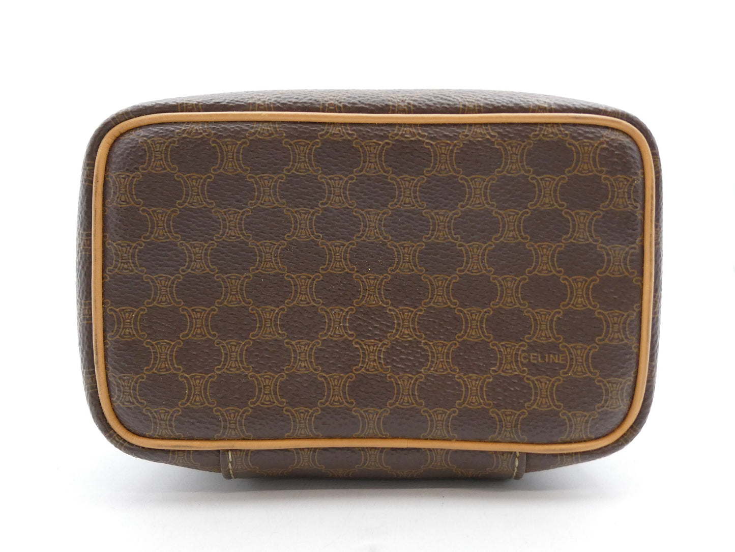 CELINE Macadam Pattern Brazon PVC Leather Vanity Bag