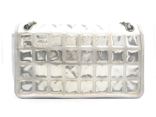 CHANEL Chocolate Bar Ice Cube Coco Mark Chain Shoulder Bag