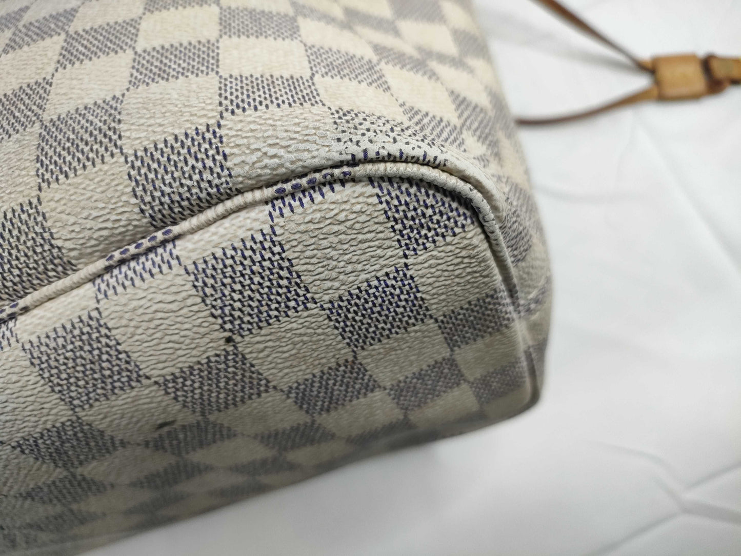 LOUIS VUITTON Damier Azure Louis Vuitton Damiere Zulu Neverful PM M40155 Tote Bag