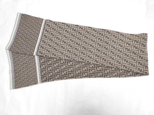 FENDI Zucca Pattern Fendi Zucca Muffler Beige Muffler