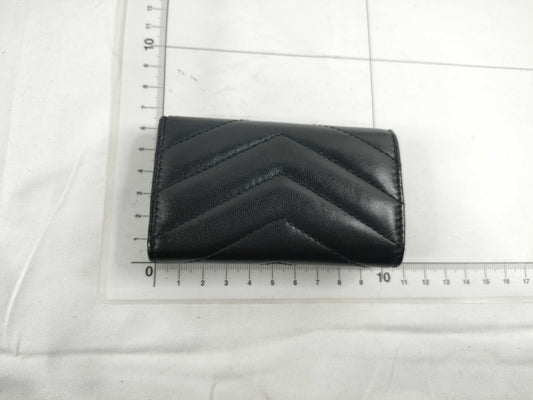 SAINT LAURENT YSL Logo 4-Row Key Case Black Key Case Keychain