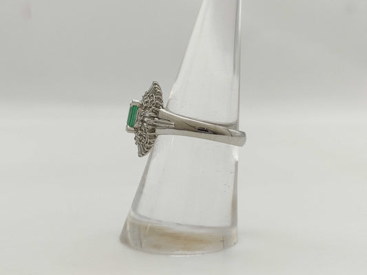 E0.65ct D0.45ct Pt900 6.4g Ring