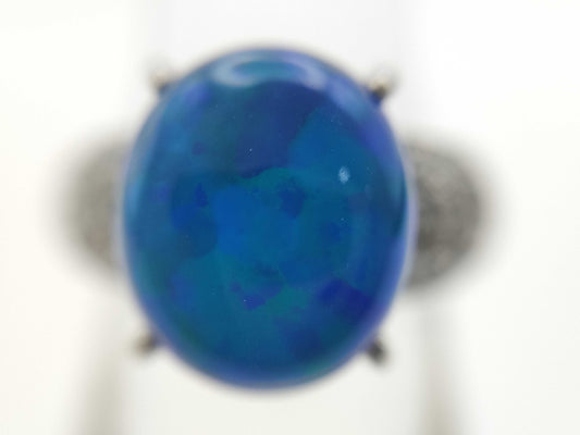 CRESCENT VERT Colored Stone 3.10ct D0.50ct Pt950 10.4g Ring