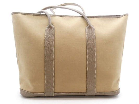 HERMES Garden Zip □M Engraved Tote Bag