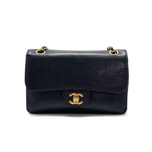 CHANEL CHANEL Turnlock Coco Mark Lizard Chain Shoulder Bag Shoulder Bag