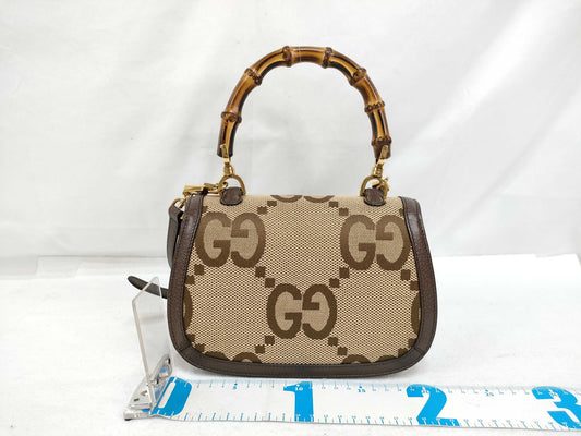 GUCCI Bamboo Gucci Jumbo GG Bamboo Bag Shoulder Bag