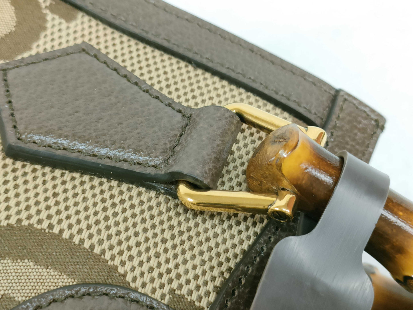 GUCCI Bamboo Gucci Jumbo GG Bamboo Bag Handbag