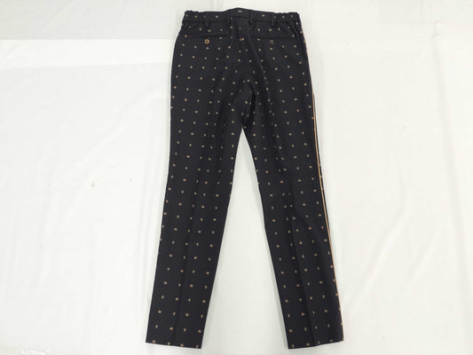 GUCCI All Over Pattern Navy Pants Bottoms 722523 Size 44 Tagged Unused Pants