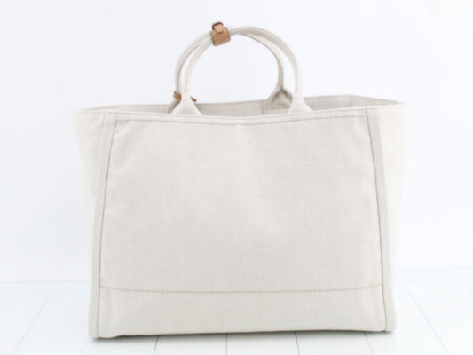 PRADA Sand Canvas Shopping Bag 1BG473 Tote Bag