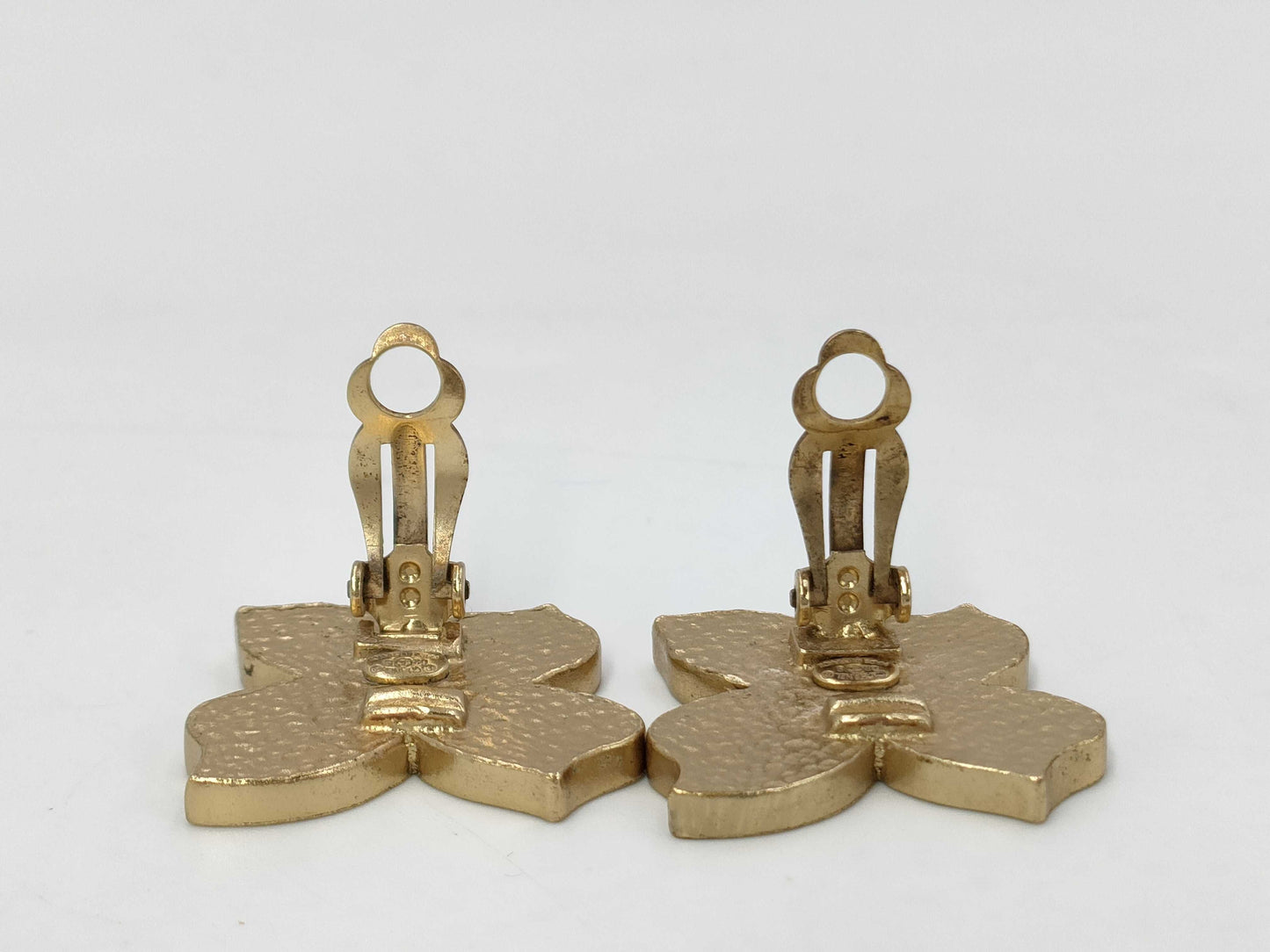 CHANEL Chanel Earrings Butterfly Print Black Coco Mark 02S Earrings